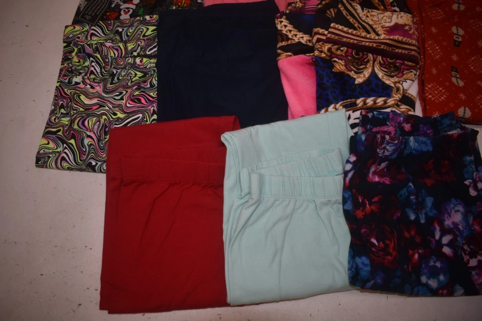 Wholesale Bulk Lot of 11 Juniors Size Large 11 13 Casual Relaxed Leggings - Image 4 of 4