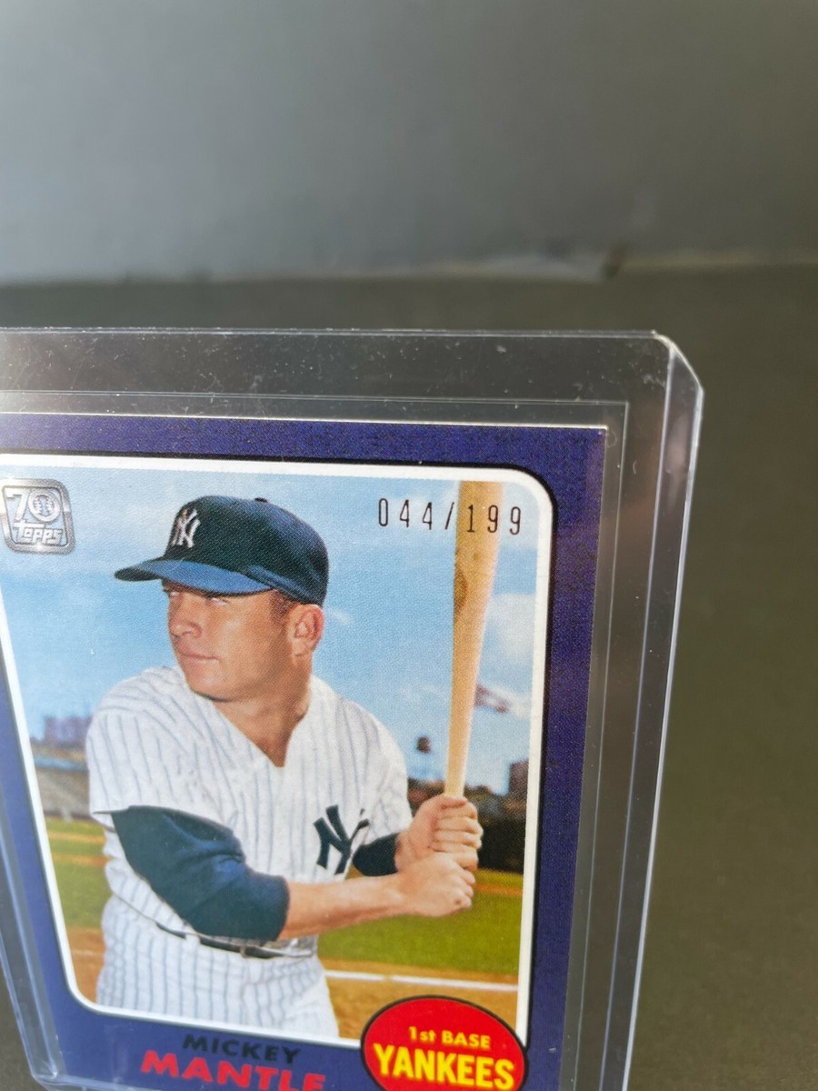 2021 Topps X Mickey Mantle 44/199 Collection 1968 Topps Reprint 