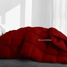 Awesome Down Alternative Comforter+Sheet Set King Size Burgundy Solid