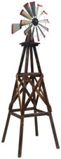 NEW TX93485 9ft. Ornamental Decorative Outdoor Garden Yard Wood Windmill 9150731