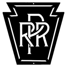 Vintage Style Metal Sign Pennsylvania Railroad Black Herald 12.5 x12.6