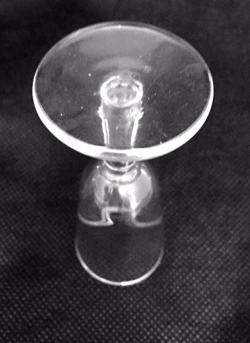 Vintage Clear Glass Pedestal Glass 4" tall x 1 3/4" - Picture 3 of 6