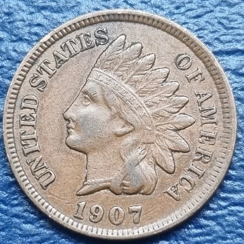 1907 Indian Head Cent 1c Better Grade XF #72846