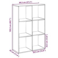 Vidaxl BüCherregal Altholz-Optik 137,5X29X137,5 Cm Holzwerkstoff