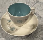 Vintage 70s 8 pc Tea Cup Saucer Set Taylor Smith & Taylor Ever Yours BOUTONNIERE — photo 2