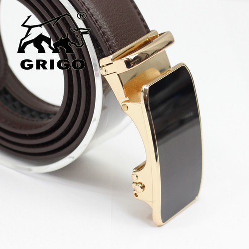 New Mens Ratchet Belt Genuine Leather Mens Belt with Slide Ratchet Belts for men - Picture 12 of 12