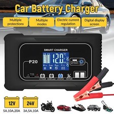 20A 12V 24V 20 Amp Car Battery Smart Charger for Lead Acid AGM LiFePo4 battery