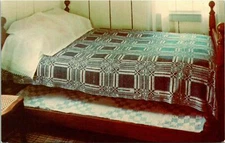 West Branch IA Herbert Hoover Library Trundle Bed Postcard unused (20695)