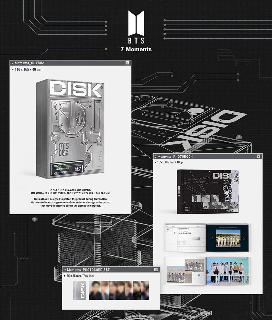 BTS 7 MOMENTS /Digital Code+180p Photo Book+7 Card+4 Sticker BTS 7 MOMENTS /Digital Code+180p Photo Book+7 Card+4 Sticker