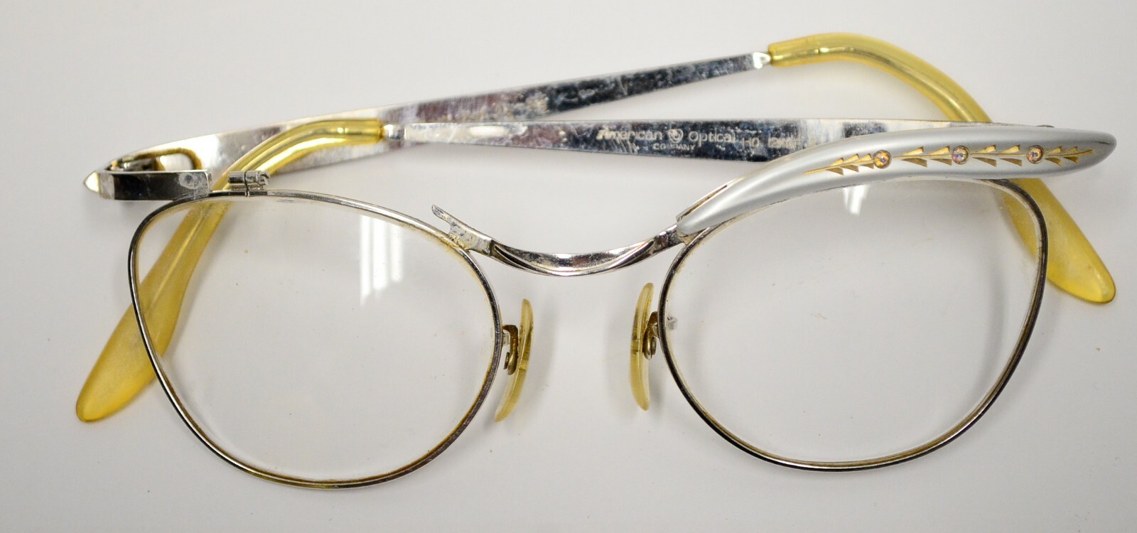 FOR PARTS American Optical AO Aluminum Cat Eye Vtg MC… Gem