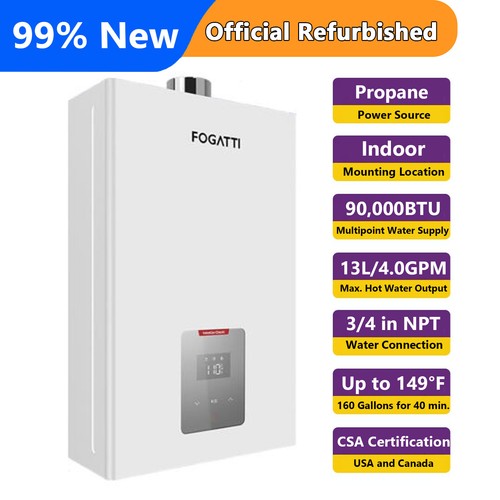 【99% NEW】4.0GPM 90000BTU Tankless Water Heater Propane Indoor CSA Certified - Picture 17 of 17