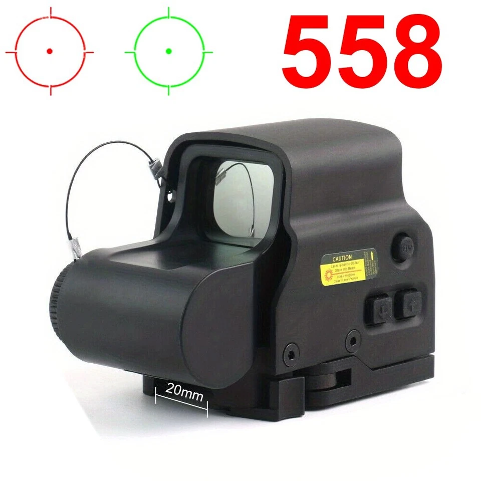 Mira refleja holográfica de punto verde/rojo 558 + lupa G33 3X QD mira de copia lateral Foto 3 de 4