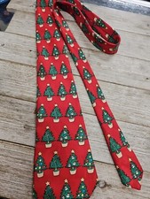 Adolfo Christmas Tree Tie