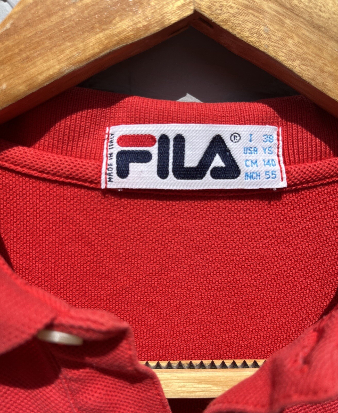 Polo FILA anni 90 donna piccola rossa
