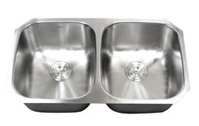 32" Stainless Steel 16 Gauge Undermount Double Bowl 50/50 Kitchen Sink