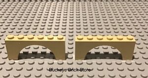 Arch 2x6  Lot of 2 LEGO Tan Brick
