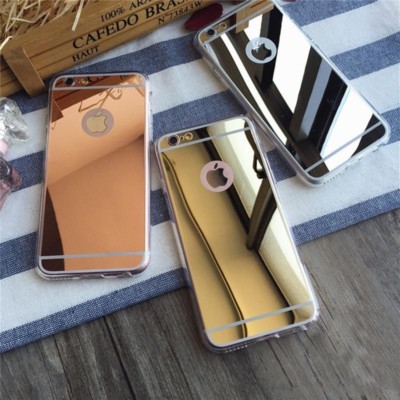 MIRROR Case Apple iPhone 4 5 6 6S 7 8 Plus X s Slim Reflection Premium + GLASS