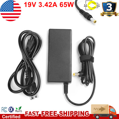 65W AC Adapter Cord Battery Charger For Gateway NE Series Laptop Power Supply US