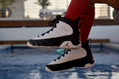 space jam 9s on feet