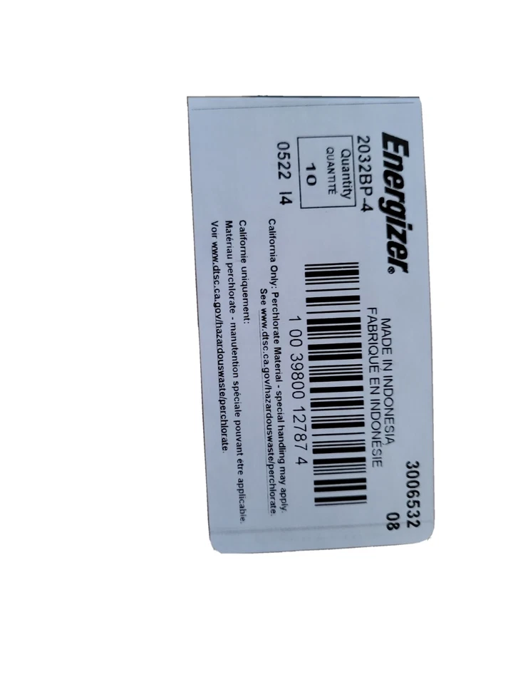 Energizer Watch/Specialty Battery, CR2032, 3V,40/Pack(2032BP-4) 10 pack of 4 New - Image 2 of 4