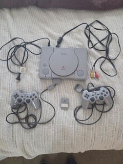 Sony PlayStation 1 PS1 Original Console System Bundle Tested and Works