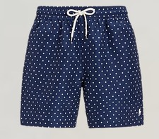Polo Ralph Lauren Mens Polka Dots Classic Swim Trunks Navy XL RRP £125