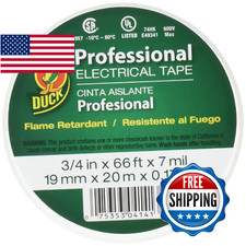 Duck Brand Pro Grade Electrical Tape, 3/4" x 66ft, White