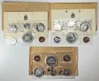 (3) 1963-1965 Canada 80% Silver Proof Like Coin Sets ~ 18 Total Coins + Envelope