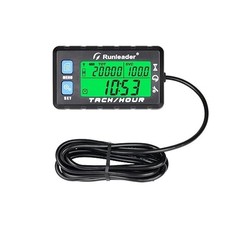 Digital Tach/Hour meter/Tachometer with Backlight Replaceable Battery Alert RPM