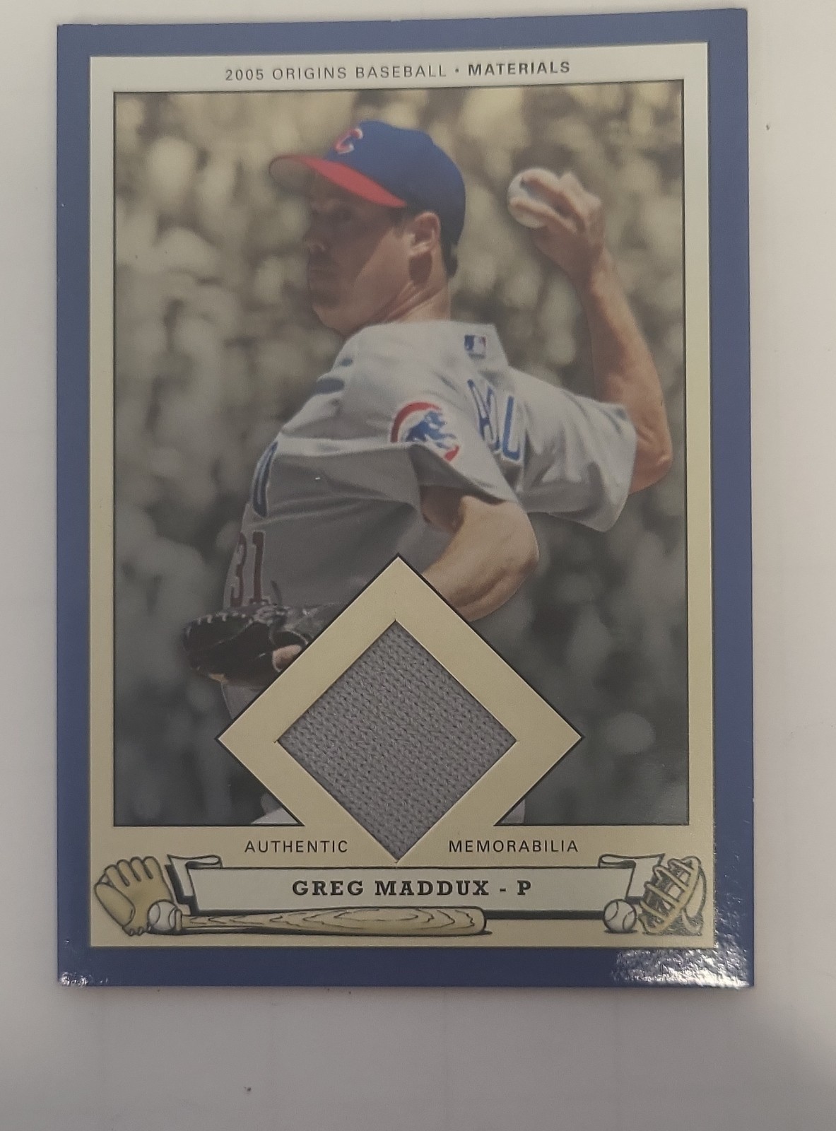 2005 Upper Deck Origins - Materials Greg Maddux #PB-GM (MEM)