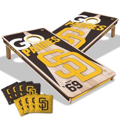 Padres Cornhole Boards San Diego 2x4 Pro Foldable Legs Resin Bags
