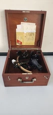 Sextant 1956 C. Plath #35967 Hamburg Germany Sextant Mahogany Case W/Documents 