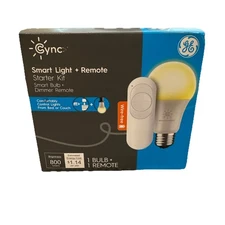 GE Smart Remote Starter Kit Soft White LED Light Bulb W/ Dimmer 800 Lumens {107}