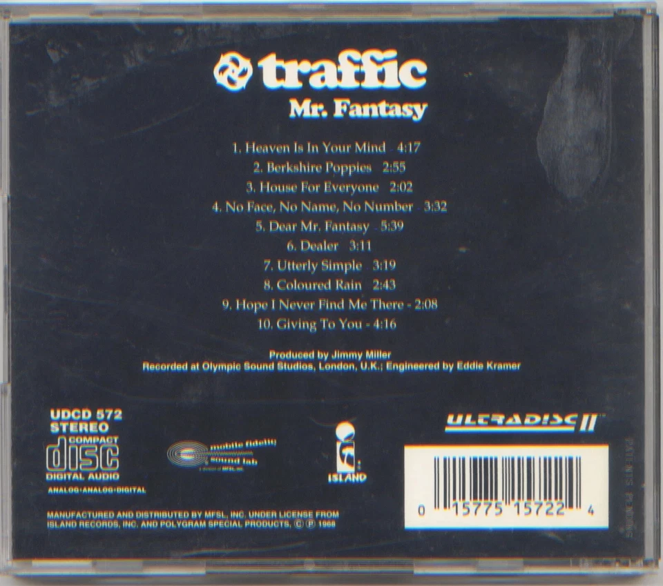 Mr. Fantasy - Traffic - 24K GOLD CD - Pristine - Free Ship! - Image 2 of 2