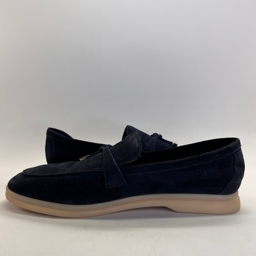 Mocassino Marc Fisher Yanelli taglia 8,5M blu navy scamosciato nappa scarpe slip-on - Foto 6 di 15