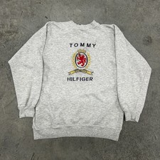 Vintage Y2K Tommy Hilfiger Crest Gray Sweatsh...