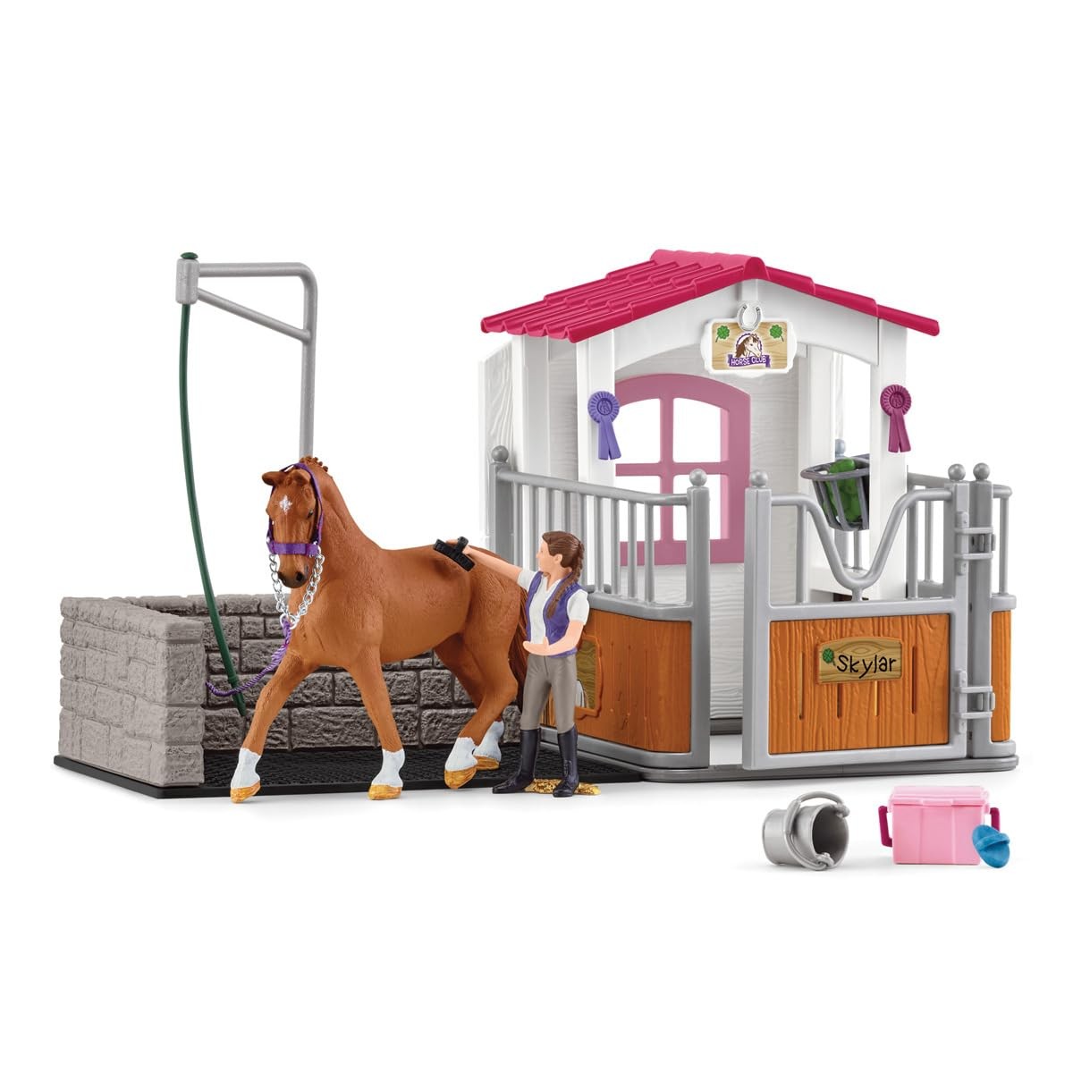 Schleich Horse Club Playground of Wash With Box To Horse 72177 for