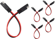 5PCS SAE Connectors Quick Disconnect Wire Harness,2 Pin SAE Plug with 14 Gaug...