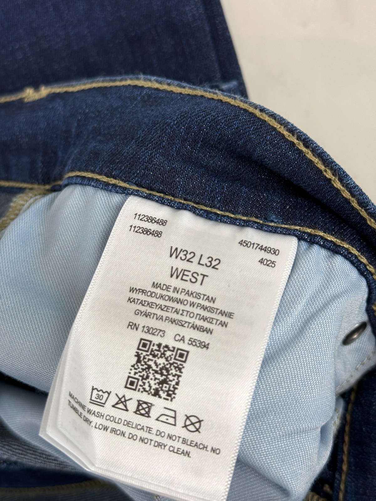 Lee West Mens Regular Straight Fit Stretch Jeans Rhythm Blue W32 L32 BNWT image 8