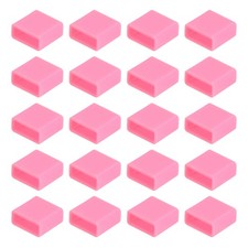 20pcs USB Type A Port Plugs Covers Caps Silicone for Smart Equipment, Pink
