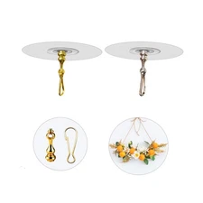 10 PCS Adhesive Sticky Hooks for Nail Free Hanging Small Drop Ceiling Hanger