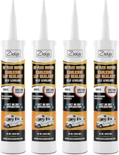 Ziollo RV Flex Repair Caulking Lap Sealant - Self 4 - 10 oz Tube, White 