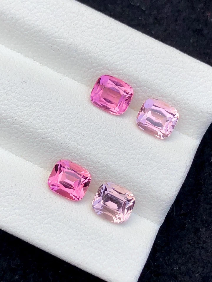 Pink Tourmaline Faceted Pair 3.25 ct – Clean Matched Stones for Jewelry - Image 2 of 4
