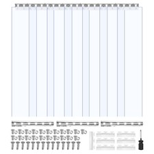 VEVOR 7 PCS PVC Strip Curtain 84 x 42 x 0.08 in Smooth Plastic Door Strips