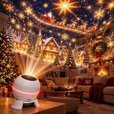 Merry Glow Christmas Projector, Magical Christmas Projection Night Light