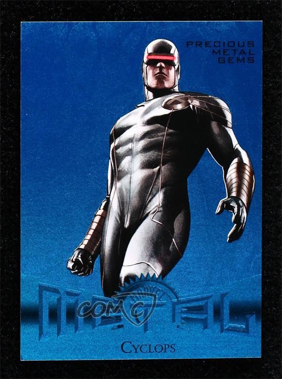 2013 Marvel Fleer Retro Metal Blue PMG 14/50 Cyclops #18 d8k