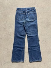 Vintage 70  s Levi  s 646 Bellbottom Flare Dark Denim Jeans Size 29x30