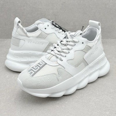 Versace Chain Reaction Sneakers ' White ' | Size 41.5 (8.5 US)
