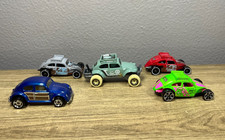 Hot Wheels Volkswagen Beetle 1/64 Scale Diecast Car Lot x5 - Custom Beetle -Baja