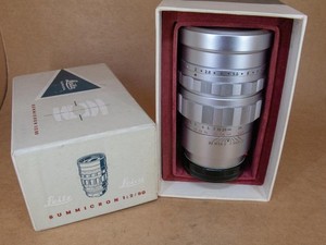 Leitz Leica M mount 90mm 1:2 Summicron and Caps / Boxed - 1963